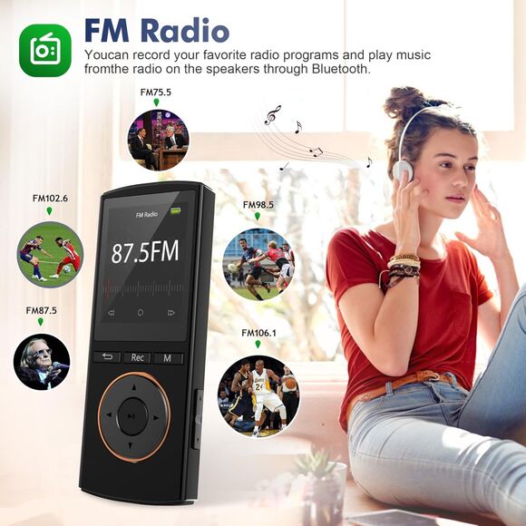 MP3 Player, Safuciiv 32GB MP3 Player with Bluetooth 5.2 HiFi Audio Quality - Picture 4 of 7